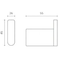 Товар: Крючок Nofer Capri 16221.G Золото матовое - фото 2 Крючок Nofer Capri 16221.G Золото матовое — фото 2, Крючки для полотенец