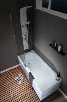 Шторка на ванну Aquanet SG-750 150 209411 профиль Хром стекло прозрачное — фото 9, Неподвижные шторки для ванной