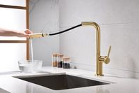Смеситель для кухни Paulmark Neo Ne214419-BG Брашированное золото — фото 7, Смесители для кухни