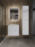 Товар: Шкаф пенал Orange Line 35 Li-35Puw подвесной Белый матовый - фото 6 Шкаф пенал Orange Line 35 Li-35Puw подвесной Белый матовый — фото 6, Мебель для ванной