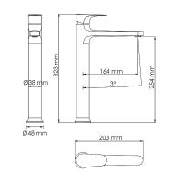 Товар: Смеситель для раковины WasserKRAFT Spree Никель арт-1403H - фото 4 Смеситель для раковины WasserKRAFT Spree Никель арт-1403H — фото 4, Смесители для раковины