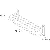 Полка для полотенец Fixsen Hotel FX-31015B Черная — фото 3, Полки для полотенец