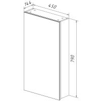 Товар: Зеркальный шкаф Lemark Universal 45 LM45ZS-U Белый глянец - фото 5 Зеркальный шкаф Lemark Universal 45 LM45ZS-U Белый глянец — фото 5, Мебель для ванной