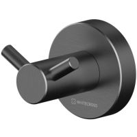 Двойной крючок Whitecross Ergo gunmetal ER2212GM Оружейная сталь — фото 1, Крючки для полотенец