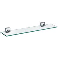 Стеклянная полка Fixsen Kvadro FX-61303 Хром — фото 1, Полки для ванной и душа