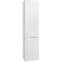 Шкаф пенал Jorno Modul 35 R Mоl.04.150/P/W подвесной Белый глянец — фото 1, Пеналы для ванной комнаты