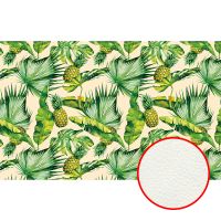 Фреска Ortograf Oasis 32739 Фактура флок FLK Флизелин (4,3*2,7) Бежевый/Зеленый, Листья/Фрукты арт-32739 (флок FLK) — фото 1, Фрески