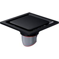 Душевой трап Orange 100x100 TR01-006b с Черной матовый решеткой — фото 1, Трапы для душа