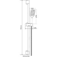 Душевой гарнитур Orange O-Shower OS814b Черный матовый — фото 4, Душевые гарнитуры