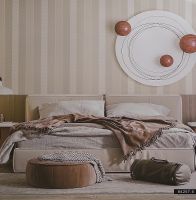 Обои Bernardo Bartalucci Marisa 84257-5 Винил на флизелине (1,06*10) Коричневый/Бежевый, Полоса — фото 3, Обои для стен