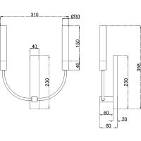 Настенный светильник Maytoni Modern Deja Vu MOD423WL-02C Белый Золото — фото 4, Светильники