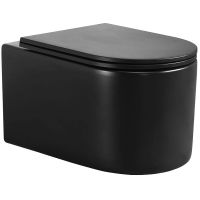 Товар: Унитаз Ceruttispa Tanaro Aria MB CT9238 подвесной Черный матовый с сиденьем Микролифт - фото 1 Унитаз Ceruttispa Tanaro Aria MB CT9238 подвесной Черный матовый с сиденьем Микролифт — фото 1, Подвесные унитазы