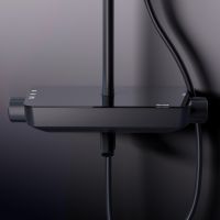 Душевая система Damixa Scandinavian Pure с термостатом Черная матовая арт-936760300 — фото 5, Душевые стойки