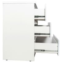 Тумба с раковиной Orange Optima 130 OP-70TUW+RAL Белый глянец — фото 4, Тумбы с раковиной