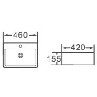 Раковина Esbano Circon 46 ESRNCIRC46MB Черная матовая — фото 5, Раковины накладные