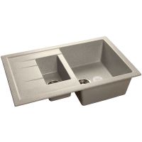 Кухонная мойка GranFest Quadro GF-Q775KL Серая — фото 1, Кухонные мойки