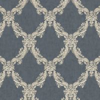 Обои Bernardo Bartalucci Palazzo 5043-6 Винил на флизелине (1,06*10,05) Синий/Бежевый, Ромб — фото 1, Обои для стен