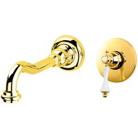 Смеситель для раковины Cezares Margot MARGOT-BLS1-03/24-Bi Золото 24 карат — фото 1, Смесители для раковины