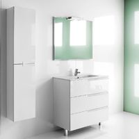 Тумба под раковину Roca Victoria Nord Ice Edition 60 подвесная 3 ящика Белый глянец арт-ZRU9302834 — фото 2, Тумбы под раковину