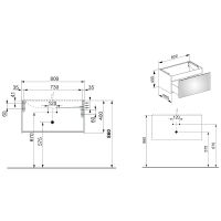 Тумба под раковину Keuco Plan 80 32961300000 подвесная Белая — фото 4, Мебель для ванной