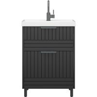 Тумба под раковину Corozo Терра 60 SD-00001324 Графит матовый — фото 1, Тумбы под раковину