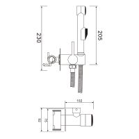 Гигиенический душ со смесителем WesnaArt Eko EKO05-410 Хром — фото 2, Гигиенические души