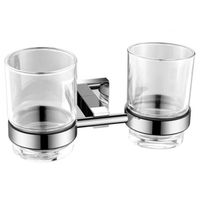Стакан для зубных щеток Aquanet 6184D 202107 двойной Хром — фото 1, Стаканы для зубных щеток