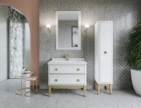 Зеркало Caprigo Metropol 70 13730-021.GLD.00.05 Белое матовое — фото 2, Зеркала в ванную комнату