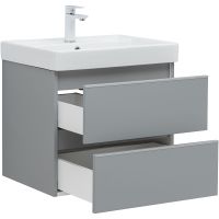 Тумба под раковину Aquanet Вега 60 329601 подвесная Мисти грин — фото 13, Тумбы под раковину