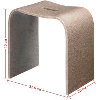 Стульчик для ванной Geralis T-S-V Песочный с вырезом — фото 4, Сиденья