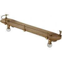 Стеклянная полка Migliore Cristalia 16775 Бронза с кристаллами Swarovski — фото 1, Полки для ванной и душа