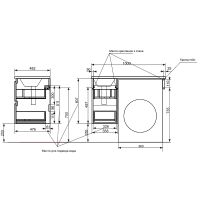 Тумба с раковиной Эстет Dallas Luxe 100 L ФР-00002313 подвесная Белая — фото 8, Тумбы с раковиной