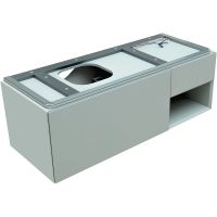 Тумба под раковину Allen Brau Infinity 120 L 1.21006.PWM подвесная Папирус матовый — фото 15, Тумбы под раковину