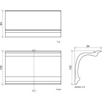 Карниз Европласт 1.50.180 2000x120x94 мм — фото 3, Карнизы