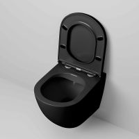 Унитаз Grossman GR-4457BMS подвесной Черный матовый с сиденьем Микролифт — фото 6, Подвесные унитазы