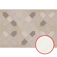 Фреска Ortograf Forma 32631 Фактура флок FLK Флизелин (4*2,7) Бежевый/Золото, Геометрия/Абстракция арт-32631 (флок FLK) — фото 1, Фрески