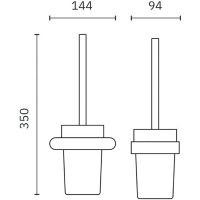 Ершик для унитаза Nofer Capri 16227.G Золото матовое — фото 2, Ершики для унитаза