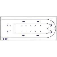 Товар: Акриловая ванна Excellent Aurum 180x80 WAEX.AUR18.LUX.CR с гидромассажем - фото 3 Акриловая ванна Excellent Aurum 180x80 WAEX.AUR18.LUX.CR с гидромассажем — фото 3, Ванны