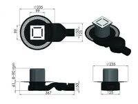 Душевой трап Berges Platz Norma 100x100 090158 с решеткой Хром матовый — фото 7, Трапы для душа