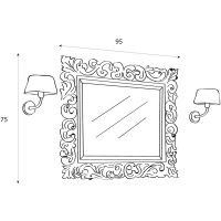 Зеркало Cezares 75 620/A Nero Argento — фото 4, Мебель для ванной