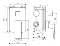 Смеситель для душа Excellent Keria AREX.2045CR Хром — фото 3, Смесители