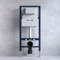 Комплект унитаза с инсталляцией AM.PM Sense FlashClean IS90251.741701 с сиденьем Микролифт и клавишей смыва Хром глянцевый — фото 13, Комплекты унитаз + инсталляция