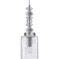 Подвесной светильник Crystal Lux Mateo SP1 White Прозрачный Хром — фото 2, Подвесные светильники