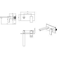 Смеситель для раковины Boheme Qubic 475-MG Золото матовое — фото 2, Смесители