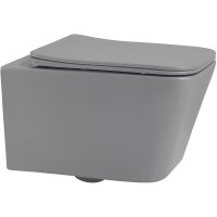 Унитаз Abber Rechteck AC1201MG подвесной Серый матовый с сиденьем Микролифт — фото 1, Унитазы