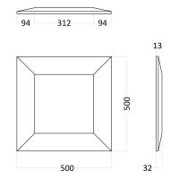Гипсовая 3д панель Artpole Choco M-0068 500x500 мм — фото 6, Гипсовые 3Д панели
