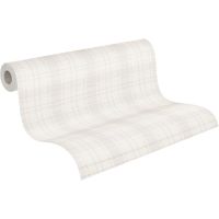 Обои AS Creation Maison Charme 39072-3 Винил на флизелине (0,53*10,05) Белый/Бежевый/Серый, Геометрия/Клетка — фото 3, Обои для стен