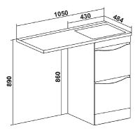 Товар: Тумба под раковину Runo Орион 105 00-00000145 Белая - фото 12 Тумба под раковину Runo Орион 105 00-00000145 Белая — фото 12, Тумбы под раковину