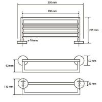 Полка Bemeta Omega 104219072 Хром — фото 2, Полки для ванной и душа