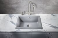 Кухонная мойка Milacio Leon 55 Cuarzo MC.77083 Серый металлик — фото 2, Кухонные мойки